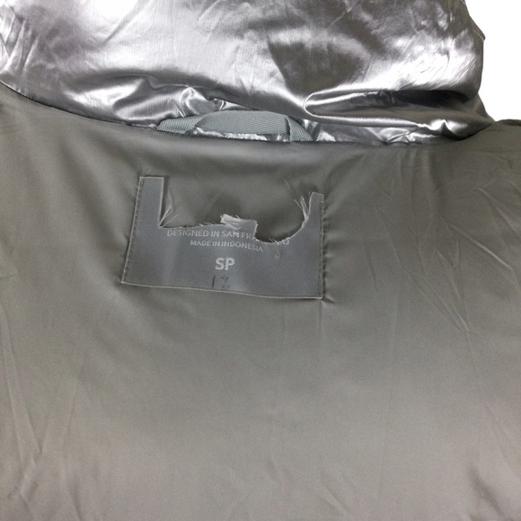 ATHLETA Plus Size Silver Metallic Downtown Vest Hi /Low Design Nwot Size 1X - Picture 9 of 14